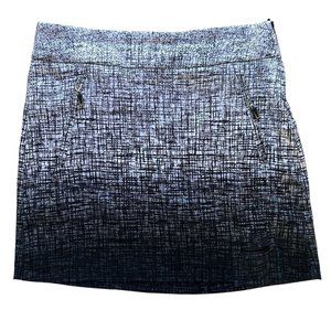 Jamie Sadock Size 6 Kashumi Black White Ombre Shorts Lined Golf Skirt Skort